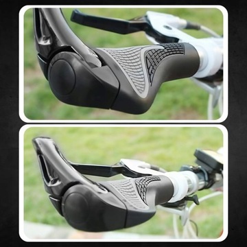 ВЕЛОСИПЕДНЫЕ РУЧКИ ЭРГОНОМИЧНЫЕ РУКОЯТКИ ЧЕРНЫЕ ПРОТИВОСКОЛЬЗЯЩИЕ РУЧКИ