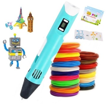 НОВЕЙШИЙ 3D-ПРИНТЕР С ШАРИКОВОЙ РУЧКОЙ, 300 М КАРТРИДЖЕЙ + ТРАФЕТ, 3D ПОКОЛЕНИЕ