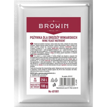 Pożywka do drożdży winiarskich 100g Browin