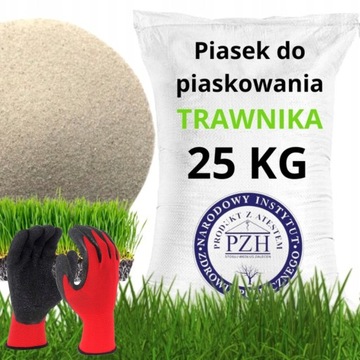 Piasek do piaskowania trawnika 0,1-0,5 25KG nawóz suchy gruby podłoże trawa