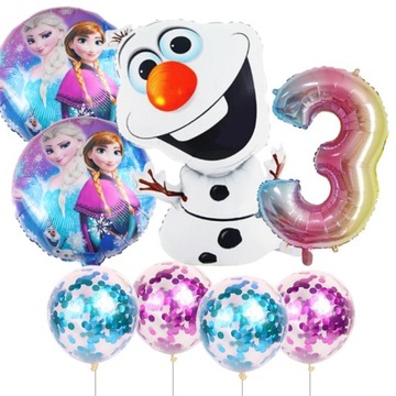 BALONY 8 pak OLAF ELSA KRAINA LODU FROZEN 24 H PL