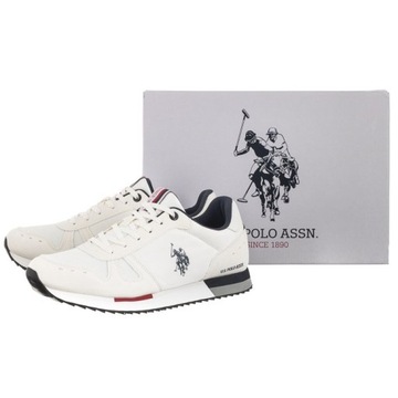 Buty męskie Sportowe U.S. POLO ASSN. BALTY001 WHI