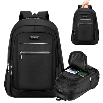 PLECAK MĘSKI DAMSKI DO PRACY NA LAPTOPA SZKOLNY MŁODZIEŻOWY POJEMNY Z USB