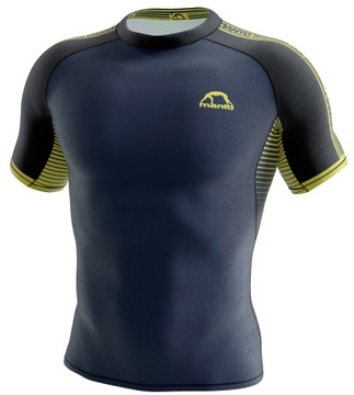 MANTO Rashguard STRIPE 2.0 granatowo-żółty - XL