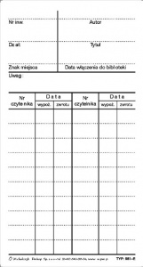 Druk Karta książki Michalczyk i Prokop 981-E