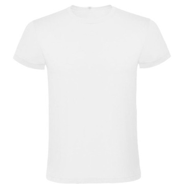 T-shirt BAWEŁNIANA KOSZULKA MESKA Z KRÓTKIM RĘKAWEM BIAŁA roz.M