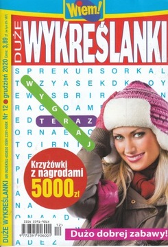 Krzyżówki Wiem! DUŻE WYKREŚLANKI 12/2020