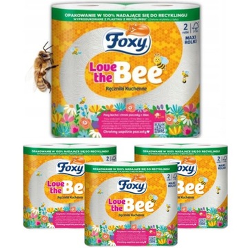 Ręcznik kuchenny Foxy Love the Bee celuloza (2 rolki) x 4 opakowania