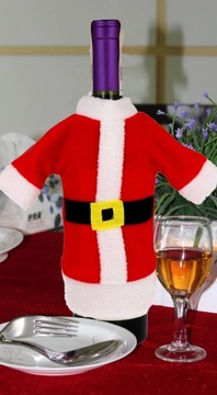 РОЖДЕСТВЕНСКАЯ КРЫШКА ДЛЯ БУТЫЛКИ ВИНА ВИНО САНТА-КЛАУС НАряд ЧЕХОЛ ДЛЯ ОДЕЖДЫ