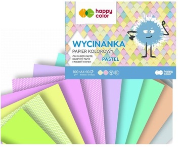 BLOK WYCINANKA HAPPY COLOR A4/10K Papier Pastelowy
