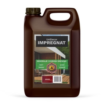 Impregnat lazura farba do drewna z woskami UniDecor mahoń 5l