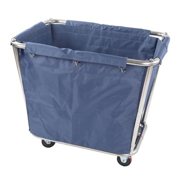 Прочная промышленная корзина для белья из нержавеющей стали.