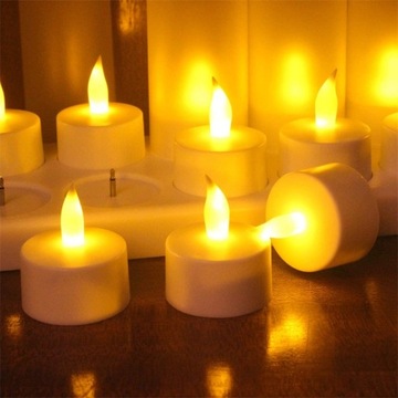 6/12Pcs Flameless LED Tea Light Candles Realistic