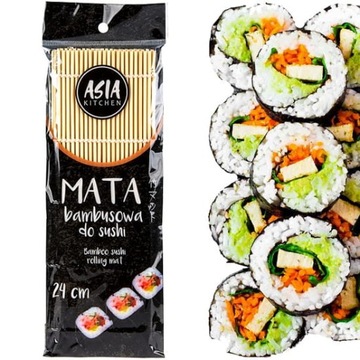 Mata Bambusowa Do Sushi Podstawowa 24cm x 24cm