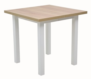 6 стульев с клетчатой ​​обивкой + стол SONOMA ДУБ