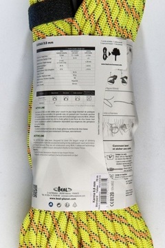 Веревка BEAL KARMA одинарная 9,8мм-60м-желтая