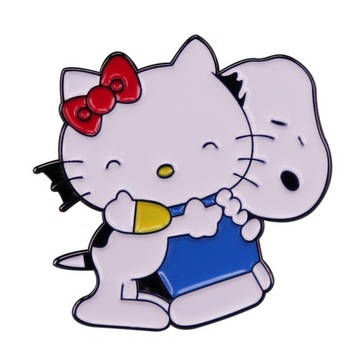 Przypinka Metalowa Hello Kitty & Snoopy Pin