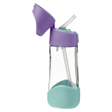 B.BOX BUTELKA TRITANOWA ZE SŁOMKĄ 450 ML, LILAC POP
