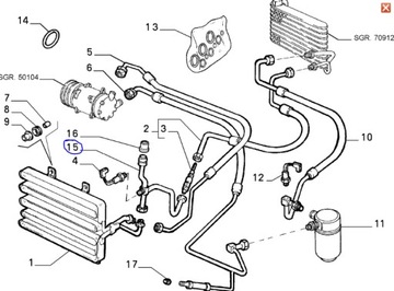 PŘÍVOD KLIMATIZACE FIAT COUPE 46411349 ORIGINÁLNÍ