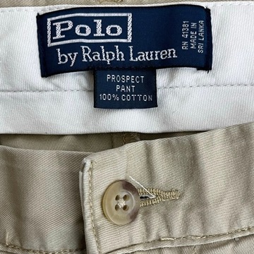 POLO RALPH LAUREN 34X34 BEŻOWE SPODNIE MATERIAŁOWE