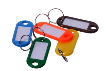 Brelok ID plakietka do kluczy czarna opis 2 sztuki oznaczenie Identyfikator