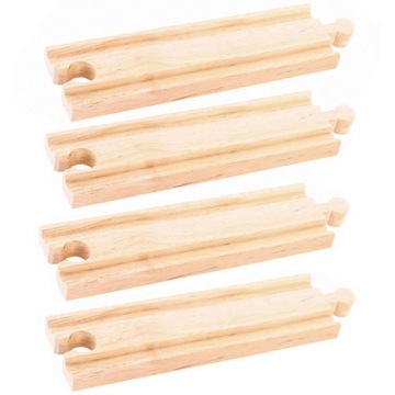 Zestaw średnich drewnianych torów 4el Bigjigs Toys