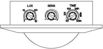 СВЧ-ДАТЧИК ДВИЖЕНИЯ ПОТОЛОЧНЫЙ СВЕТОДИОДНЫЙ ДАТЧИК 6S