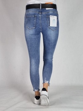 ДЖИНСЫ M.SARA 7/8 С ДЫРКИМИ И МОЛНИЕЙ 26