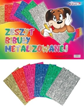 Zeszyt bibuła metalizowana 6 kolorów A4