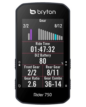 Компьютерный счетчик BRYTON RIDER 750E с GPS-навигацией