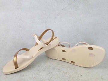 IPANEMA FASHION SANDAL VIII SANDAŁY PLAŻOWE MIEJSKIE DAMSKIE BEŻOWE ZŁOTE