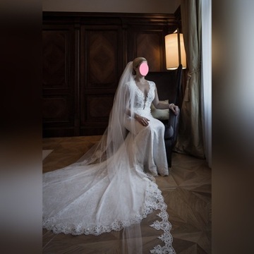 SUKNIA ŚLUBNA FIRMY BERTA BRIDAL14-20 r. 36/38