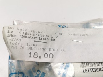 ZNAK DAEWOO LANOS HB 1997-2002 OE 96249417