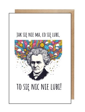 Pocztówka + eko koperta karnet na różne okazje filozofia Schopenhauer