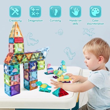 МАГНИТНЫЕ КОНСТРУКЦИОННЫЕ БЛОКИ 3D ДИНОЗАВРЫ СУПЕР КАЧЕСТВА