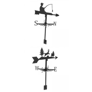 2 Pack Retro Vane Indicator Patio Farm Roof Decor