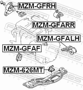 FEBEST ULOŽENÍ MOTORU MZM-626MT