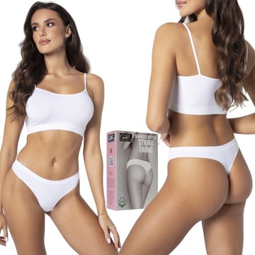 Gatta stringi, majtki String Thong bawełna biały M