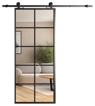 Drzwi Szklane Przesuwne System Loft 65 Lustro 10