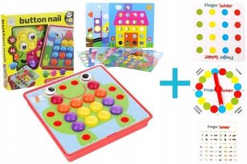 UKŁADANKA SORTER GUZIKOWA EDUKACYJNA DLA DZIECI + TWISTER MINI GRATIS