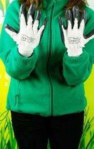 Перчатки NITRILE WORK VAMPS, защитные перчатки GARDEN LATEX