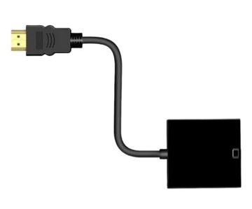 ПРЕОБРАЗОВАТЕЛЬ HDMI В VGA D-SUB 15-КОНТАКТНЫЙ АДАПТЕР КАБЕЛЬ МОНИТОР FULL HD 1080p