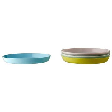 IKEA KALAS Plastikowe talerze PASTELOWE 6 szt.