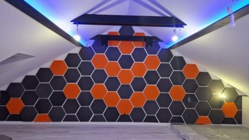 Pianka Wygłuszająca 2 grubości 10 sztuk Hexagon plaster miodu sześciokąt