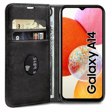 МАГНИТНЫЙ КОЖАНЫЙ ЧЕХОЛ ДЛЯ SAMSUNG A14 5G + СТЕКЛО