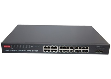 SST-LP24ET2S Switch Poe rack 24-portowy gigabit 2xSFP
