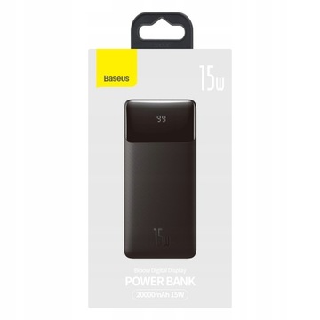 BASEUS POWER BANK 20000 мАч POWERBANK 15 Вт PD 3X USB-C КАБЕЛЬ USB-C TYPE-C 3A