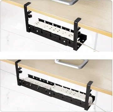 КАБЕЛЬНЫЙ ОРГАНАЙЗЕР ПОД СТОЛЕШНИЦОЙ, РЕГУЛИРУЕМАЯ ПОЛКА