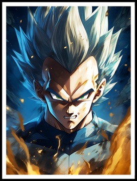 Настенный постер Dragon Ball Z Vegeta SSJ2 Аниме 40х60 см Премиум