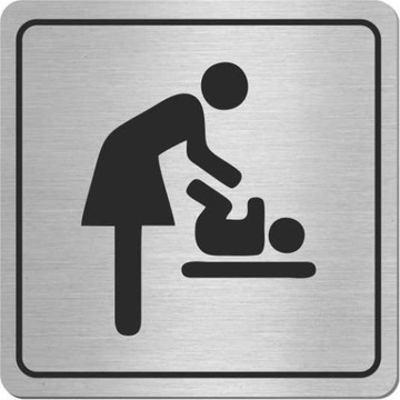 Tabliczka PRZEWIJAK piktogram inox STAL NIERDZEWNA